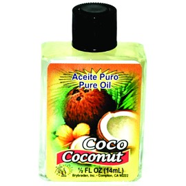 1 PIECE BRYBRADAN COCONUT PURE OIL COCO ACEITE PURO ½ FL.OZ. (14.7 ML)