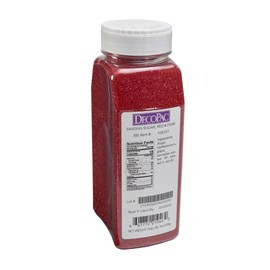 DecoPac Sanding Sugar | Red Edible Sugar Sprinkles | 33oz | Edible Sanding Sugar in Handheld Container | Made In USA | Sugar Sprinkle Mix For Cakes, Cupcakes, Cookies, Extra Large Pack | 33 Ounce - Red