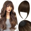 LOPHE Clip in Bangs, 100% Human Hair Bangs Clip in