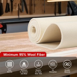 The Felt Store F-1 Industrial Felt – 60 Inch Wide x 1 Foot Long x 1/2 Inch Thick – SAE Pressed Felt for Automotive, Construction, Machinery Components