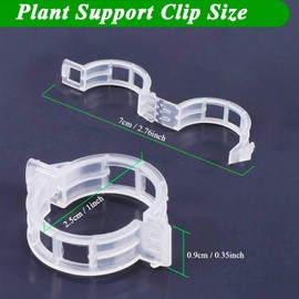 Wopanxye 100pcs Plant Clips for Climbing, Plants Garden Clips for Plants, Plant Support Clips Vine Clips Flower Growing Stem Clips for Fixing Tomatoes, Vegetables, Cucumbers, Beans (Transparent)