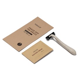 Men's Disposable Shaving Cream and Razor Kit Kraft Paper Individually Wrapped 100 PCS Hotel Shaving Kit Hotel Supplies and Toiletries Bulk