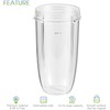 Replacement Cup for Nutribullet Replacement Parts 18oz/24oz/32oz for Nutri Bullet