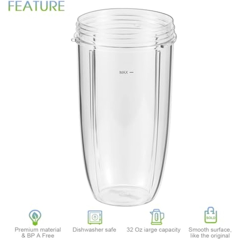 Replacement Cup for Nutribullet Replacement Parts 18oz/24oz/32oz for Nutri Bullet