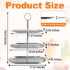 2PCS 3 Tiers Stainless Steel Cupcake Stand 3 Tiers Fruit