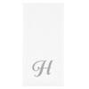 Luxenap Rectangle Silver Letter H White Paper Napkin - Air