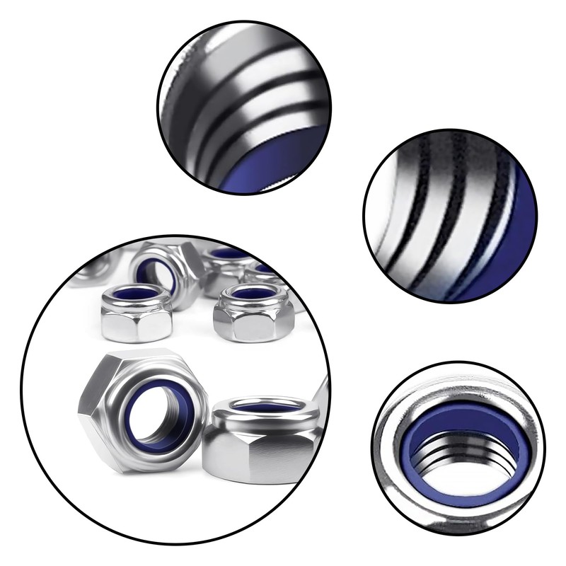 Pack of 100 M5 Nuts, Self-Locking Nuts, M5 Nuts Stainless
