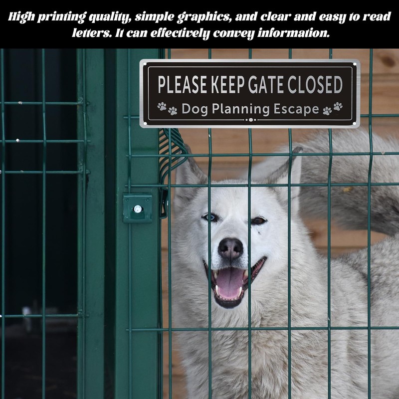 2 Pcs Please Close The Gate Sign,Beware of The Dogs