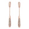 Aretes Plata Dama Oro Rosa Elegante Y Casual Toda Ocasión