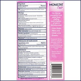 Monistat Chafing Relief Powder Gel, Long-Lasting Anti-Chafing Protection for Bikini Area, Thighs and Bra Lines, 1.5 Oz