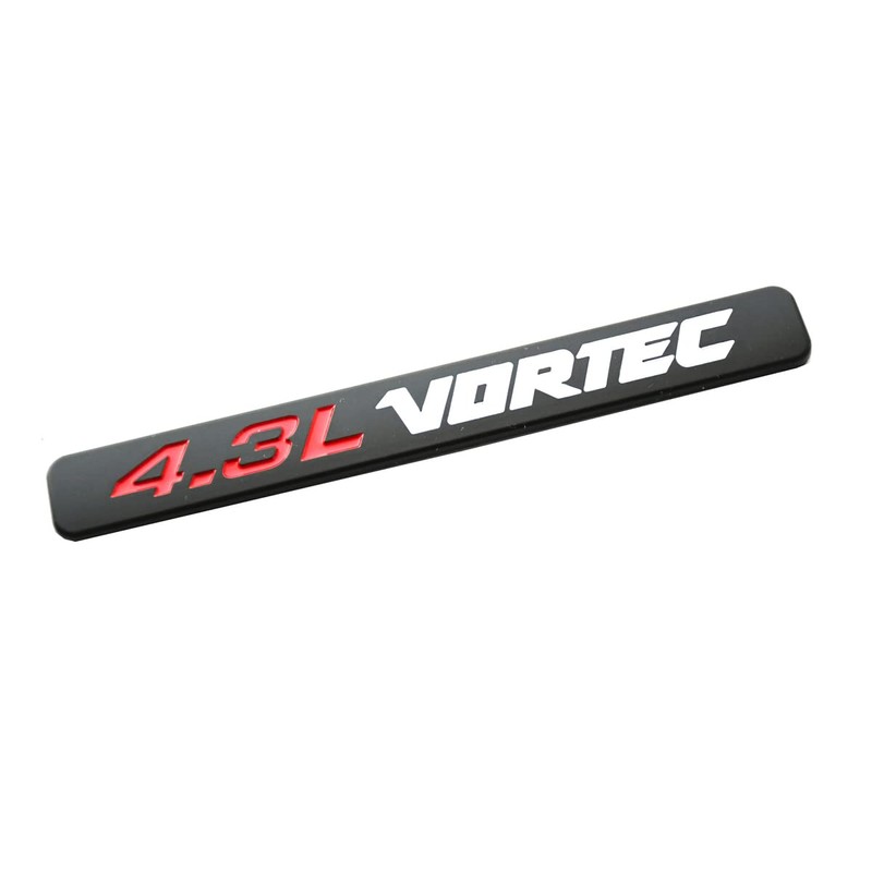 SSDD 2pcs 4.3L Vortec Emblems Hood 4.3 L Engine Badge