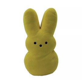 Peeps Bunny 17 Inch Solid Plush Stuffed Animal Easter -Yellow