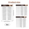 AWAVM 7Sheets/77Pairs 4D Hair-Like Eyebrow Tattoo Stickers - Waterproof, Long
