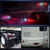 Nilight 4” Round Trailer Tail Light 2PCS 24LED White Stainless