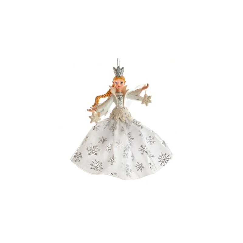 The Bridge Collection Snow Queen Ornament - White & Silver