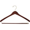 Premium Wooden Suit Hangers 25 Pack, Smooth Solid Wood Coat