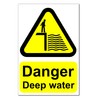 Danger Deep Water Warning Stickers Set of 2 – 200mm