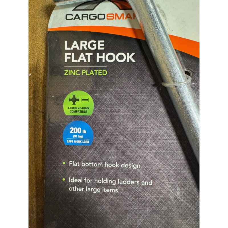 CargoSmart pt.#1705 Large Flat Hook, For E-Track and X-Track, 200-Lb.