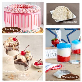 Sodium Alginate Powder - 4oz Pure Sodium Alginate Food Grade Thickener Powder, Natural Gelling Agent for Desserts, Caviar Spheres Making, Ice Cream, Meatloaves, Vegan Stabilizer for Baking, Thickening