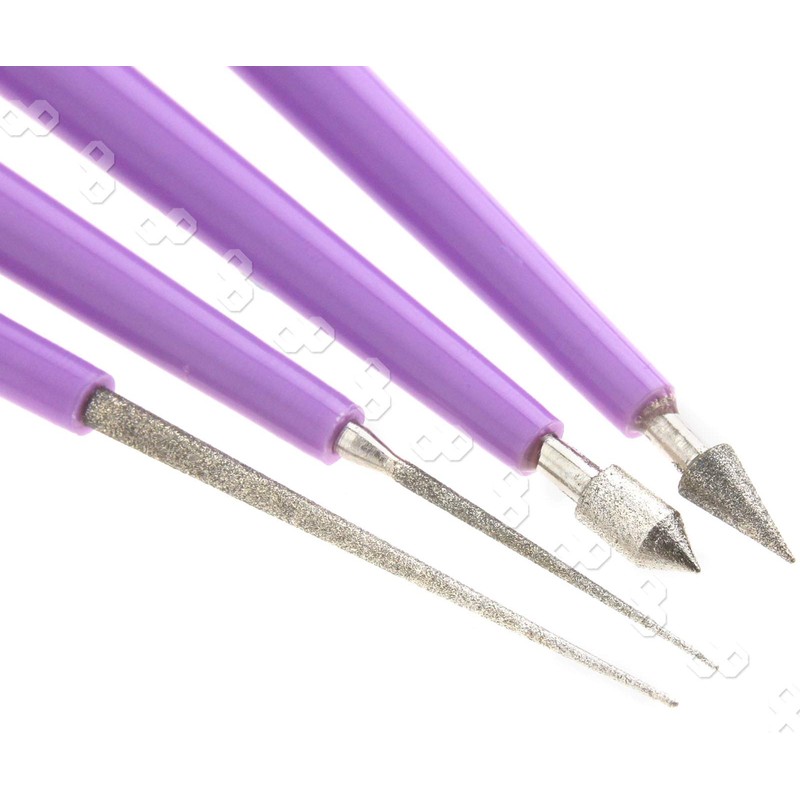 YINETTECH A Set of 4 Diamond Tips Pearl Reamer Beading