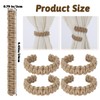 Classicseali 4 Pack Boho Curtain Tiebacks, Farmhouse Curtain Holder