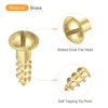 sourcing map Wood Screws M3.5 x 12mm Slotted Round Head