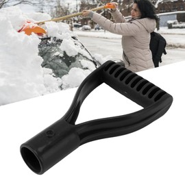 Snow Shovel Handle, Easy to Install Plastic Shovel Handle Replacement D Grip for Yard (Black)