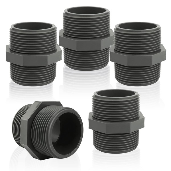 Double Nipple 1 1/2 Inch PVC Thread Fitting AG Check