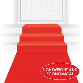 Beistle Red Polyester Carpet Runner