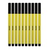 ZOFAX Felto Felt Tip Colouring Pens, BLACK, Fine Point, Pack