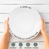 ChitChat Ware Porcelain Dinner Plates, 4Pcs White Round Dessert or