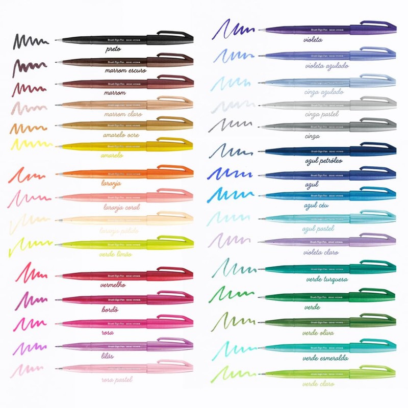 Pentel Brush Sign Pen Light Green