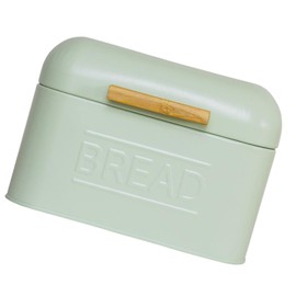 Qianly Bread Storage Box Snack Container, Food Storage Box, Bread Storage Container iron Bin with Lid for Pantry, Farmhouse, light Green