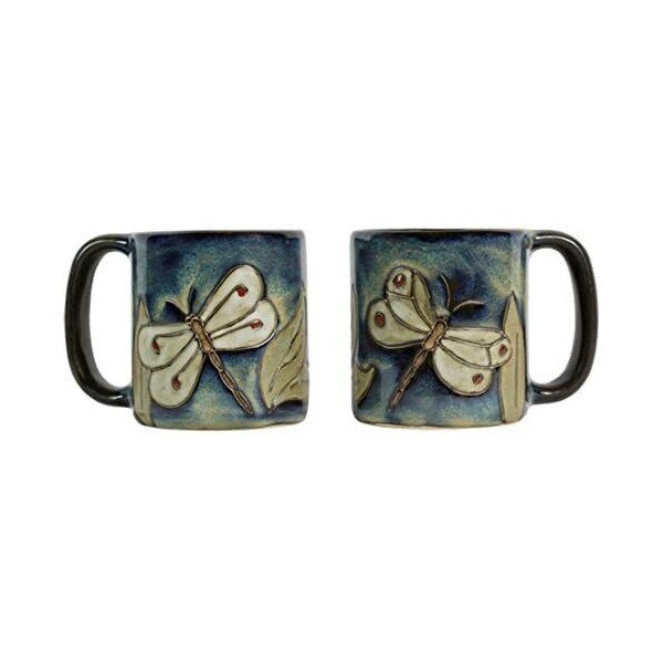 COFFEE TEA CUP Dinner Mugs Dragonfly Insect Design 16 Oz CREATIVE STRUCTURES