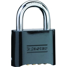 Master Lock 178D Set-Your-Own Combination Padlock, Die-Cast, Black (Pack of 2)