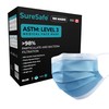 SureSafe 100 PCS ASTM Level-3 Masks Disposable, Blue face mask,