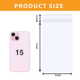 PigPotParty 3"x7" Cellophane Cookie Bags Self Sealing, 100 Pcs Clear Plastic Treat Individual Cookie Bags with seal, Perfect for Goodies, Party Favors, Snacks, Gift Wrapping