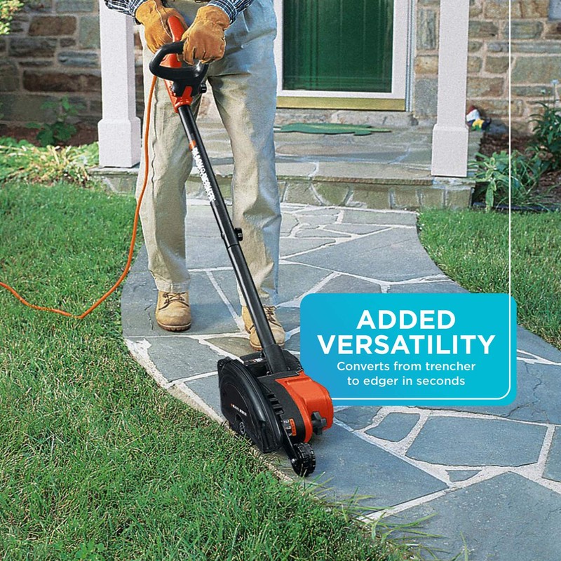 BLACK+DECKER 12 Amp 2-in-1 Landscape Edger and Trencher, (LE760FF)