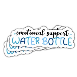 (3 Pcs) Emotional Support Water Bottle Sticker, Nurse Stickers Water Bottles, Sarcastic Stickers for Adults - Vinyl Stickers 3'' Waterproof for Water Bottles Laptop Phone Car Window Helmet (ES 2)