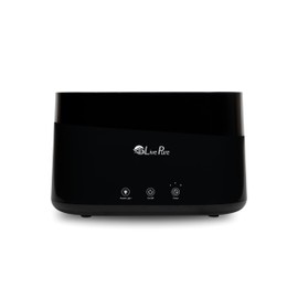 LivePure LP300HUM Aqua Flame Cool Mist Humidifier – Small Ultrasonic Plant Humidifier Indoor with Essential Oil Diffuser – Dorm Essentials, Apartment, Desks & Home Office Black - 0.19 Gal/ .75L