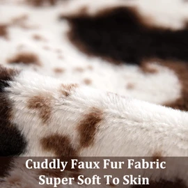 Woaboy Pack of 2 Luxury Faux Fur Throw Pillow Covers Cowhide Decorative Soft Fluffy Plush Couch Throws Brindle Cushion Covers for Couch Living Room Sofa Bedroom 22x22 Inch