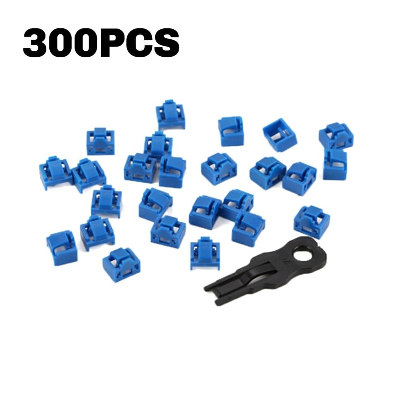 Snblzhef 300Pcs Blue RJ45 Port Ethernet LAN Hub Anti Dust