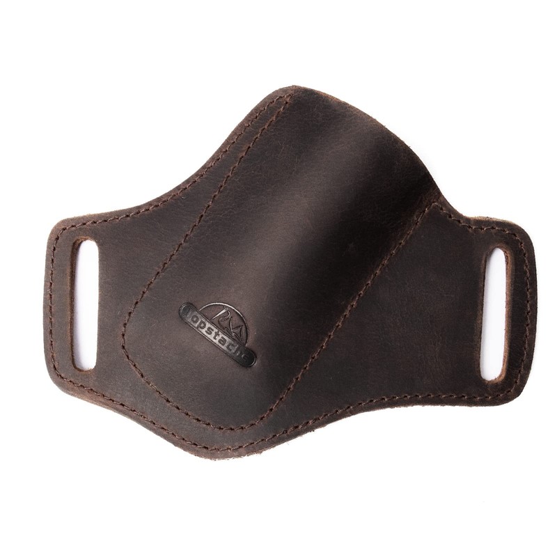 Topstache Handmade Leather Pocket Knife Sheath for Belt,EDC Belt Folding