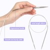 Reessy 9Pcs Circular Knitting Needles 60cm Set, Size: 2.0-6.0cm, Stainless
