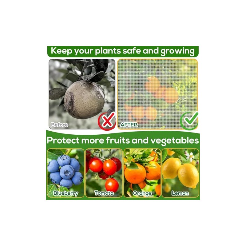 Large Fruit Tree Netting with Zipper & Drawstring for Plant