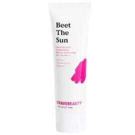 KraveBeauty Beet The Sun SPF 40 – Protector solar de amplio espectro diario inspirado en Corea, SPF químico no graso, sin residuo blanco, vegano y libre de crueldad, 1.7 fl oz