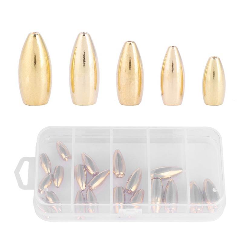 Durable Copper Fishing Brass Sinkers Lightweight Fisher Sinker Kit Set
