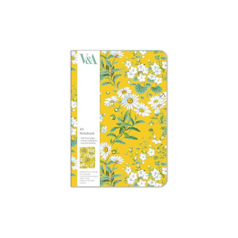 Museums & Galleries V&A Yellow Flowers A5 Notebook