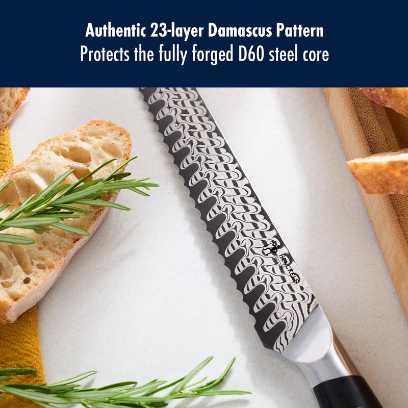 HENCKELS Compass Damascus 8-inch Damascus Bread Knife