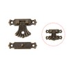 uxcell 2 Sets Wood Case Chest Box Rectangle Clasp Closure